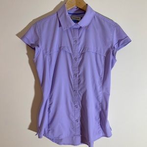 Magellan Outdoors MagWick Light Purple Fish Gear Shirt Size S